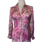 ZARA paisley print button down shirt size XS Photo 0