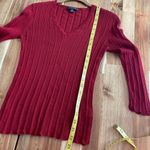 Banana Republic  V Neck Wine Red Sweater Delicate Knit Photo 5