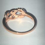 Rose Gold Tone Infinity Ring with Crystals Photo 3