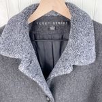Fleet Street Women's Wool Pea Coat Grey Button Front Faux Sherpa Collar Medium Photo 4