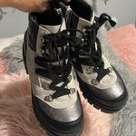 Sugar Calling Hiking Combat Boot Lace up Ankle Bootie Gray Black New Photo 9