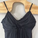 Garnet Hill Ruched Overlay One Piece Swimsuit Dress Black Size 14 Photo 1