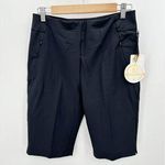 Tail Shorts Women 6 Onyx Black White Label 17" Essentials Golf Pull On Stretch Photo 0