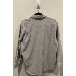 Diane Von Furstenberg Striped Floral Embroidered Long Button Down Sleeve Shirt Photo 4