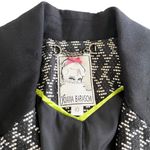 Yoana Baraschi Black White Geometric Pattern One Button Blazer Jacket Size 10 Photo 4