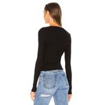 superdown  Sierra Knit Top in Black X-Small New Womens Long Sleeve Photo 1