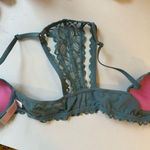 PINK - Victoria's Secret NWOT - Victoria's Secret Pink Date Racerback Size 32AA Teal Photo 4