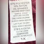 Ava James  1X Reverse Seam Berry Open Cardigan Sweater Photo 7