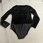 J.Crew Vintage Black Velvet Velour Long Sleeve Women's Bodysuit Size XLarge NWT Photo 5