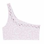 Mikoh NWT  Pink White Chic Feminine Floral Tropical Bikini Swim Set Size XL/L Photo 3