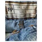 Free People  Blue Maxi denim Skirt with Side slits and frayed hem size 4 Photo 10
