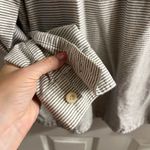 LL Bean Signature Navy and White Striped Top L Gray Size L Photo 3