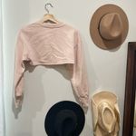 ZARA  pink cropped sweatshirt Photo 3