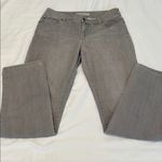 Chicos platinum denim size 1.5/M/10 grey feathered straight leg jeans EUC Gray Photo 1