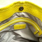 Cole Haan Casey Drawstring Hobo in Sunflower Yellow Snake Embossed Photo 5