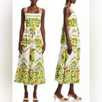 Farm Rio NEW Papaya Salad Scarf Tie Open Back Floral Midi Dress medium Photo 2