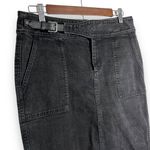 Ralph Lauren Lauren  Vintage Black Denim Pencil Skirt Knee Length Buckle Womens 6 Photo 1