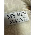 My Mum Made It White bBown Teddy Bear Fleece Zip Up Pockets Coat Jacket Size 8 Photo 3