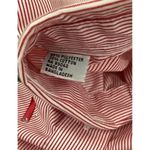 Vintage XL Holiday Shirt Red Striped Button Up Embroidery Holiday Holly Berries White Size 16P Photo 6