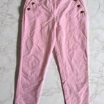 ZARA Pink High Waist Button Detail Pants Size US Medium Photo 0