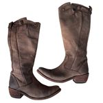 Liberty Black Boots Womens 9 Brown Leather Tall Knee High Riding Moto Biker Zip Photo 4