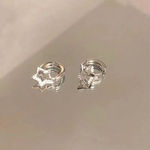 Boutique NEW Women'sā 2 Piece Platinum Plated S925 Starry Diamond Simulant Hoop Earrings Photo 12