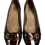 Clarks Collection Womens Tortoiseshell Patent Ballet Flats Shoes Size 7M Photo 0