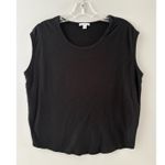 James Perse Slub Muscle Tank Womens 1 SMALL Black Sleeveless Lightweight Active Photo 12