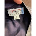 Vintage Y2K Talbots Petites Plaid Linen Vest Women's 6 Button Front USA‎ Made Gray Photo 7