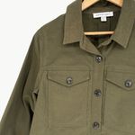 Amour Vert NWOT Genevieve Organic Cotton Utility Jacket | Medium | Olive Green Photo 4