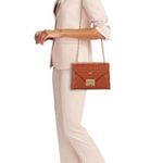 Valentino By Mario Valentino Isabelle Dollaro Leather Crossbody BrownstoneGilt W Brown Photo 1