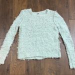 Free People  Shag Crewneck Sky Blue Sweater Photo 1