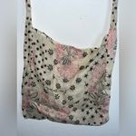 Free People Lightweight Hippie Floral Beachy Linen Semi Sheer Shopper Tote Bag Photo 12