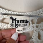 Mumu Mellow Crochet The Day Away Beige Cream Short Sleeve Dress Coverup Size M Photo 3