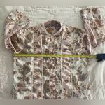 Harmony & Vine Floral Paisley Button Up Shirt Cottagecore Boho Peasant Sz Small Brown Photo 6