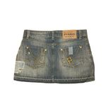 NWT PINKO Distressed Denim Mini Skirt 27 Women’s Blue Photo 3