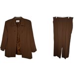 Kasper Vintage  Brown Polyester Pantsuit‎ Photo 1