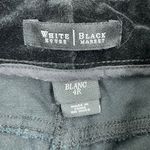 White House | Black Market WHBM Women's Black Velvet Velour Pants Size 4R Blanc Bootcut 2000s Y2K GUC Photo 2