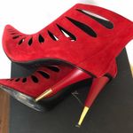 Giuseppe Zanotti  red suede bootie size 39.5 Photo 4