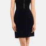 XScape Black Body Con Dress Size 8 Office Career Little Black Dress keyhole neck Photo 0