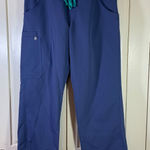 FIGS Technical Collection Blue Drawstring Scrub Pants Women's Small S Medical Photo 0