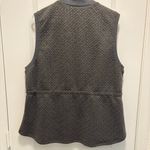Ruby Rd Gray Quilt Look Vest with Drawstring at Waist Size Large EUC Photo 3