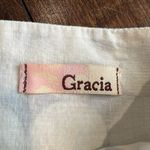 Gracia  sleeveless mini dress Polka dot pleated Blue & cream Lined Size L Lined Photo 2