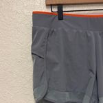 Orangetheory  Women's Athletic Shorts in Gray with Orange Accents Photo 4