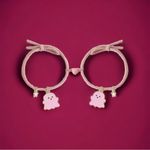 2pcs Cute Cartoon Pink‎ Ghost Bracelet Set Hand Rope With Magnetic Suction Pink Photo 4