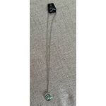 Paparazzi NWT Long Silver necklace with green tree pendant and matching earrings Photo 2