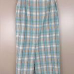 Pendleton Vintage Plaid Midi Pencil Skirt in Blue and Tan 8 Photo 2