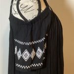 Japna  BOHO OFF THE SHOULDER BLACK EMBROIDERED COLD SHOULDER TOP SIZE MED Photo 3