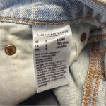 American Eagle  Highest Rise Baggy Straight Jeans 8 Extra Long Light NWT Photo 5