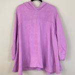 B. Hadikusumo Lilac Linen Balloon Sleeves Hoodie Slouchy Pullover Size Medium Purple Photo 0